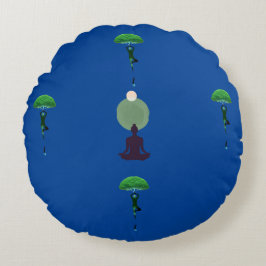 Meditation Bliss Round Pillow Rundes Kissen