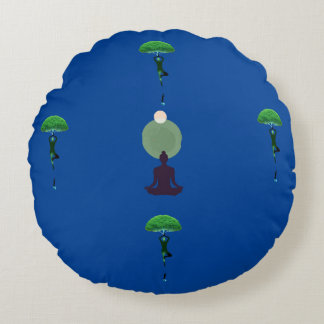 Meditation Bliss Round Pillow Rundes Kissen