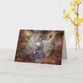 Meditation buddha greeting card karte (Gelbe Blume)