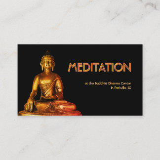 Meditation Buddha Visitenkarte
