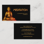 Meditation Buddha Visitenkarte (Vorne/Hinten)