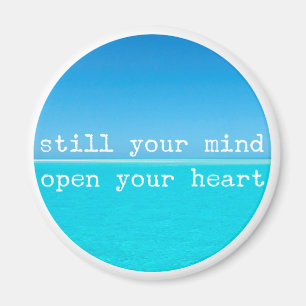 Meditation Denkwürdiges Zitat: Stillgedanken, offe Magnet