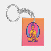 Meditation der digitalen Buddha-Kunst Schlüsselanhänger (Vorderseite links)