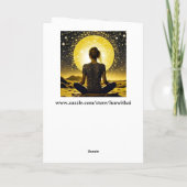 Meditation der Frau unter dem Mond Karte (Rückseite)