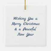 Meditation der Frau unter dem Mond Keramikornament (Rückseite)