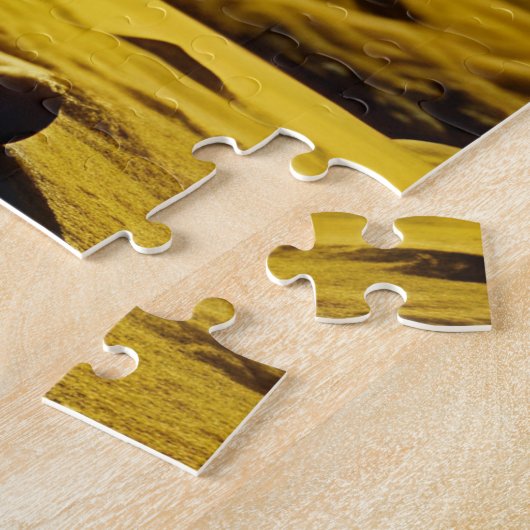 Meditation der Frau unter dem Mond Puzzle (Seite)