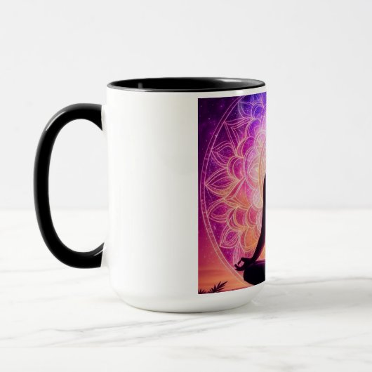 Meditation der Silhouette Tasse (Links)