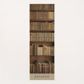 Meditation der Vintagen Buchbibliothek Zen Persona Yogamatte (Vorderseite)