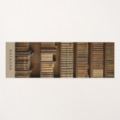 Meditation der Vintagen Buchbibliothek Zen Persona Yogamatte (Vorderseite (Horizontal))