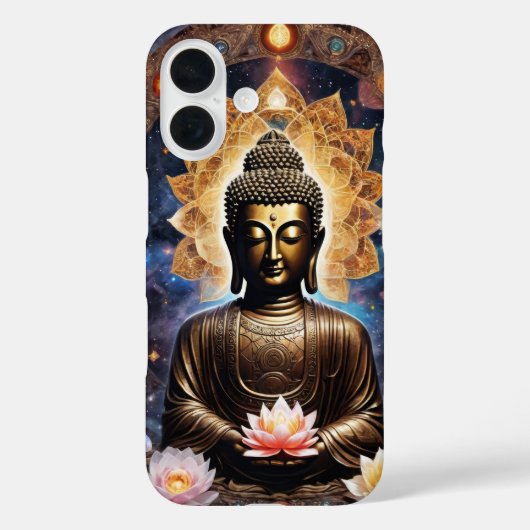 Meditation des verzauberten Buddha in Gold und Lot Case-Mate iPhone Hülle (Rückseite)