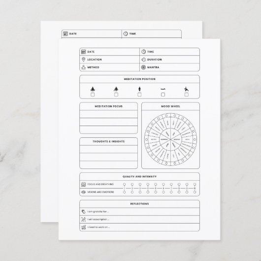 Meditation Diary (Vorne/Hinten)