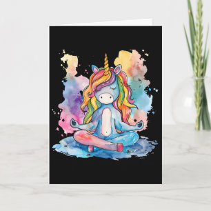 Meditation Einhorn Kunst Yoga Buddhistischer Zen B Karte