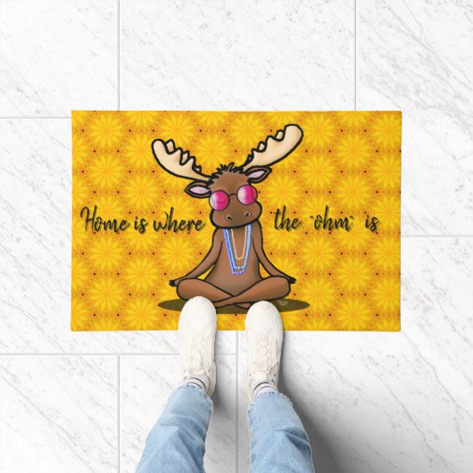 Meditation Elch KiniArt Doormat Fußmatte (Indoor)
