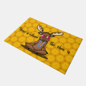 Meditation Elch KiniArt Doormat Fußmatte (Schrägansicht)