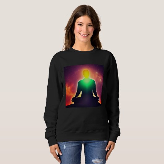 Meditation Enlightment Spiritual Yoga Transcendent Sweatshirt (Vorne ganz)