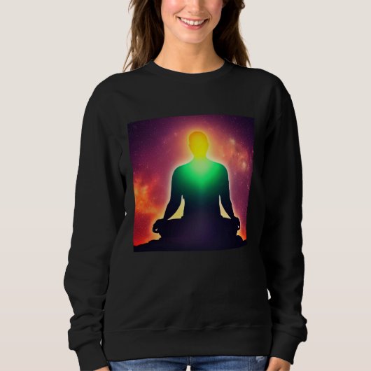 Meditation Enlightment Spiritual Yoga Transcendent Sweatshirt (Vorderseite)