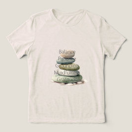 Meditation Felsen Balance Mindfulness Yoga Tri-Blend Shirt
