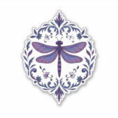 Meditation Fractal Geometry Spiritual Yoga Dragonf Aufkleber (Vorderseite)