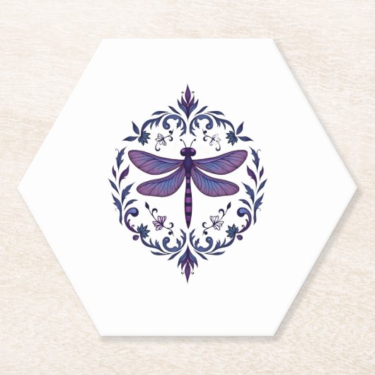 Meditation Fractal Geometry Spiritual Yoga Dragonf Untersetzer (Vorderseite)