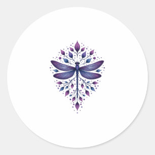 Meditation Fraktale Geometrie Spirituell Yoga Libe Runder Aufkleber