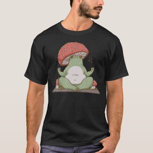 Meditation Frog Mushroom Shirt Spiritual Cottagec (Vorderseite)