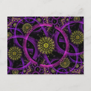 Meditation Gold Blume Postkarte