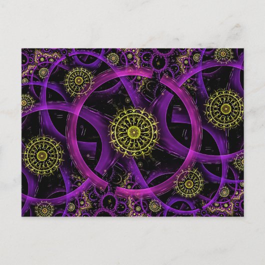 Meditation Gold Blume Postkarte (Vorderseite)