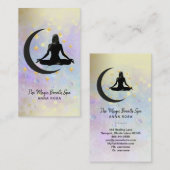 *~* Meditation Goldene Frau + Mondsichtigkeit Yoga Visitenkarte (Vorne/Hinten)