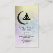 *~* Meditation Goldene Frau + Mondsichtigkeit Yoga Visitenkarte (Rückseite)