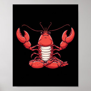 Meditation Hummer Yoga-Position entspannendes Tier Poster