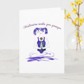 Meditation Humor-birthday Karte (Gelbe Blume)