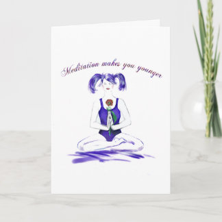 Meditation Humor-birthday Karte