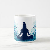 Meditation Illustration Tasse - Serene Blue Floral (Mittel)