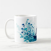 Meditation Illustration Tasse - Serene Blue Floral (Links)