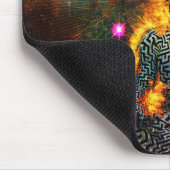 Meditation im lebhaften Weltraum Mousepad (Ecke)