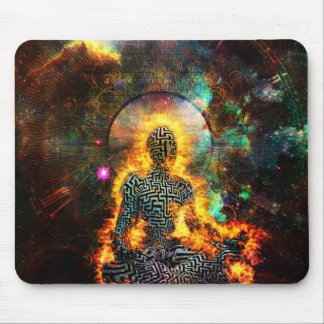 Meditation im lebhaften Weltraum Mousepad
