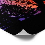 Meditation im Park | Yoga, Bäume und Sonnenunterga Poster (Ecke)