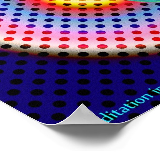 Meditation in Farbe Poster (Ecke)