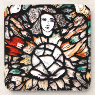 Meditation in Farben: Buntglas-Kunst und Spiritual Untersetzer