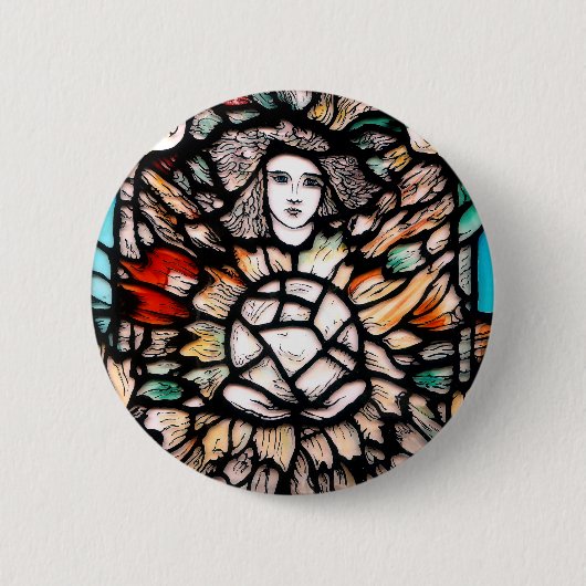 Meditation in Farben Button (Vorderseite)