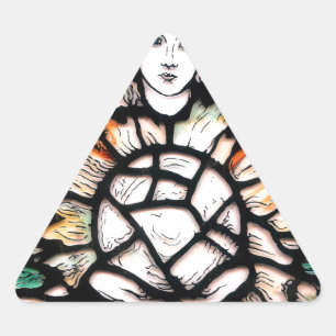 Meditation in Farben Dreieckiger Aufkleber