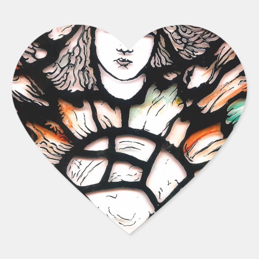 Meditation in Farben Herz-Aufkleber (Vorderseite)