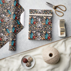 Meditation in Farben: Kunst im Stil von Buntglas & Geschenkpapier