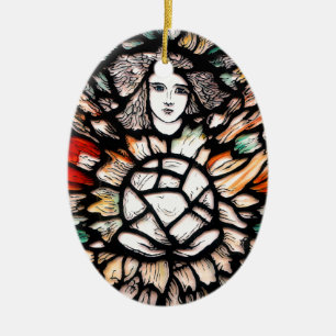 Meditation in Farben: Kunst im Stil von Buntglas & Keramik Ornament