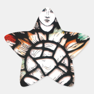 Meditation in Farben Stern-Aufkleber