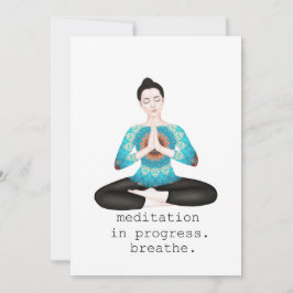 Meditation in Gang. Atmen Dankeskarte
