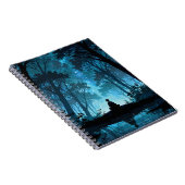 Meditation in the forest at night notizblock (Rechte Seite)