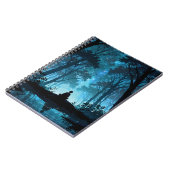 Meditation in the forest at night notizblock (Linke Seite)