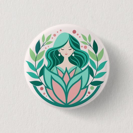 Meditation in the Garden Button (Vorderseite)