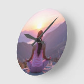 Meditation - Inner Balance - Yoga Runde Wanduhr (Winkel)